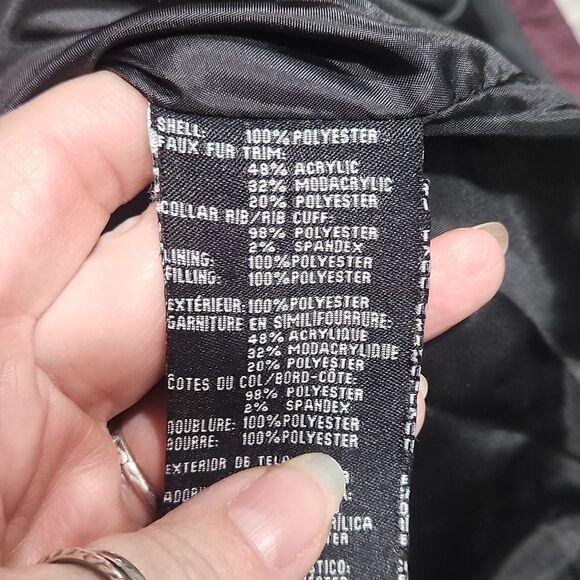 EUC Merlot Faux Fur Puffer Coat - Picture 7 of 9